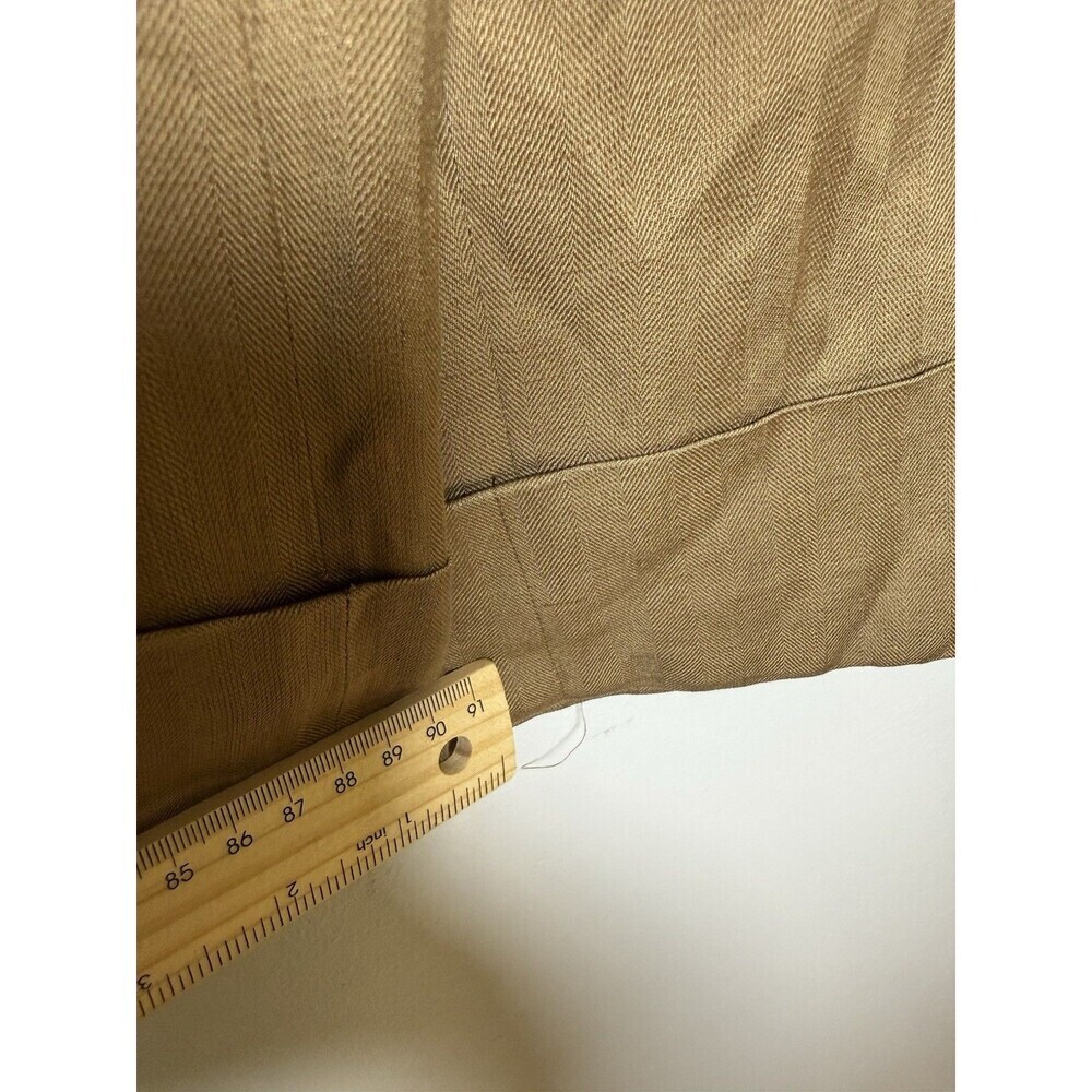 Banana Republic Capri Cropped Silk & Linen Contoured Fit Pants - Brown - Size 8 - Picture 12 of 16